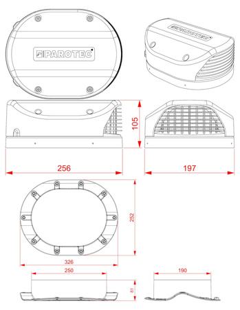 Slope vent FLUXAR for sheet metal roof tiles