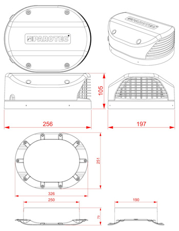 Slope vent FLUXAR for sheet metal roof tiles