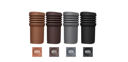 Insulated roof vent FLUXAR Ø125mm for ceramic and concrete tiles