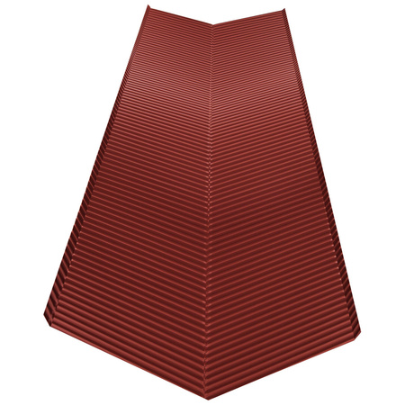 Roof valley flashing pressed across