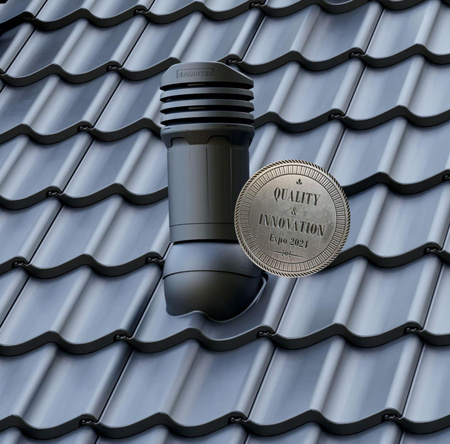 Roof vent with condensate drain FLUXAR Ø125mm for metal sheet tiles