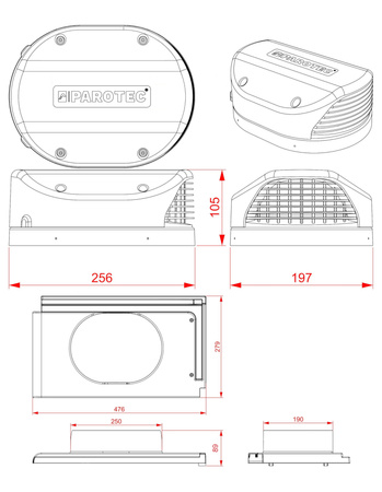 Slope vent FLUXAR for ceramic and concrete tiles