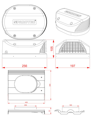 Wywietrznik połaciowy FLUXAR  do pokryć z dachówki