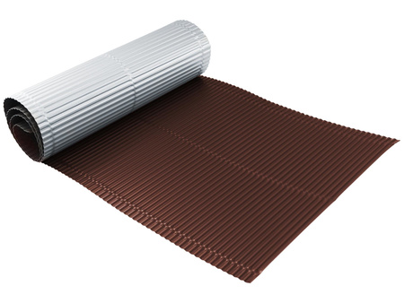 Roof valley flashing pressed across