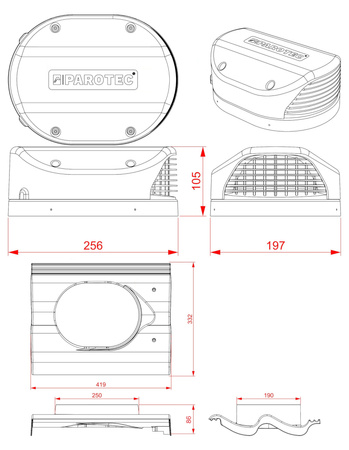 Wywietrznik połaciowy FLUXAR do pokryć z dachówki