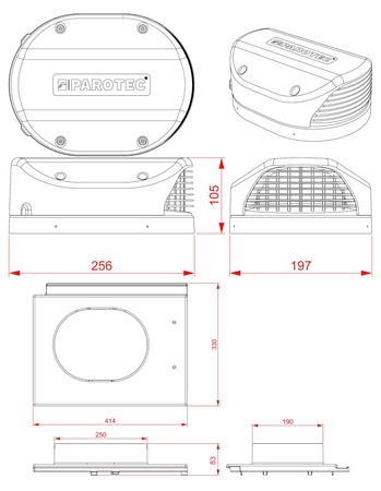 Wywietrznik połaciowy FLUXAR do pokryć z dachówki
