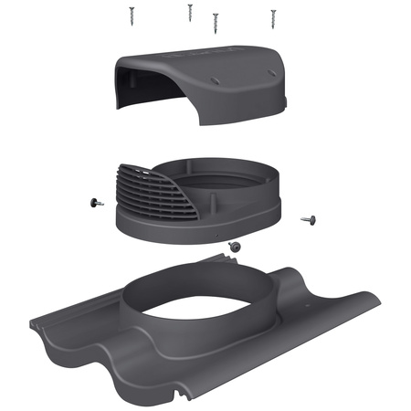 Slope vent FLUXAR for sheet metal roof tiles