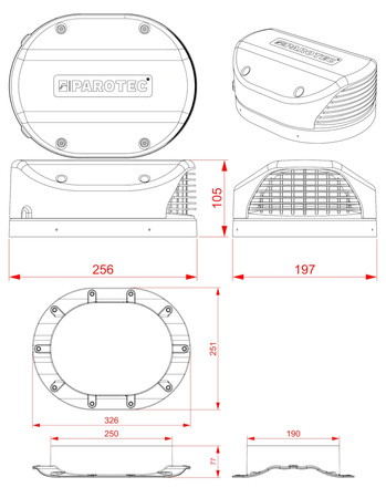 Slope vent FLUXAR for sheet metal roof tiles