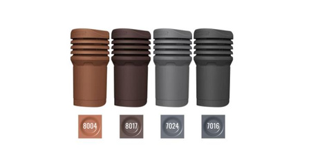 Insulated roof vent FLUXAR Ø125mm for ceramic and concrete tiles