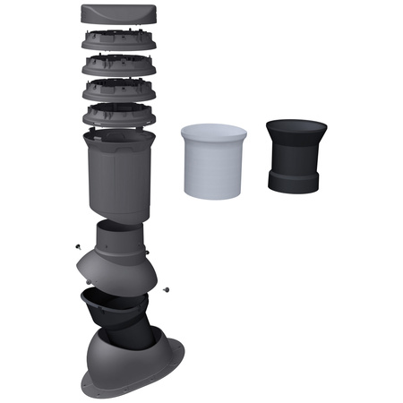 Insulated roof vent FLUXAR Ø125mm for metal sheet tiles