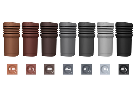 Insulated roof vent FLUXAR Ø125mm for flat sheets and bitumen roofing