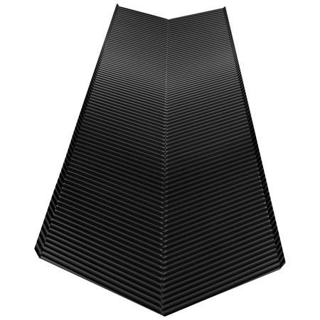 Roof valley flashing pressed across