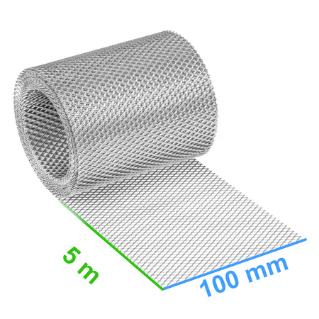 Aluminum eaves ventilation grid roll 100 mm x 5 rm