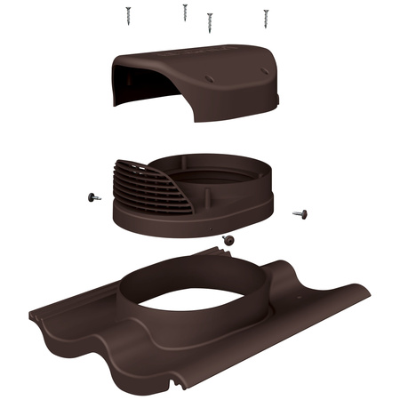 Slope vent FLUXAR for sheet metal roof tiles