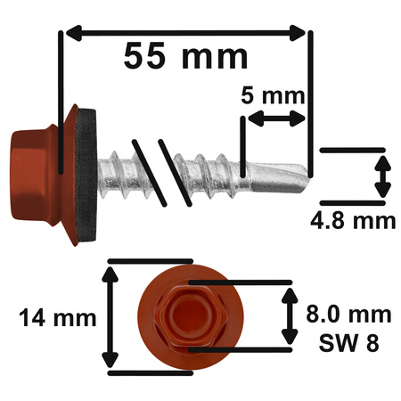 Farmers screw for wood 4,8 mm x 55 mm - Parotec