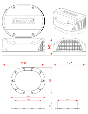 Slope vent FLUXAR for flat roofing