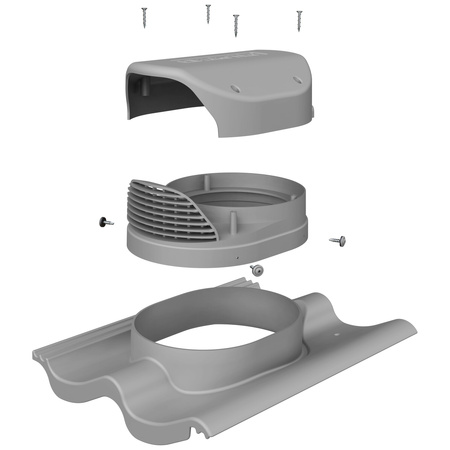 Slope vent FLUXAR for sheet metal roof tiles