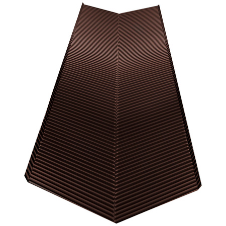 Roof valley flashing pressed across