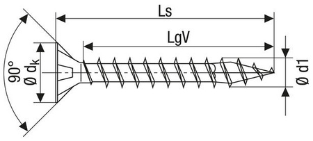 TORX 6x50 screw (200 pcs.)