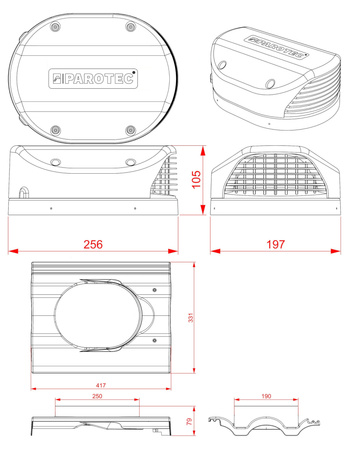 Wywietrznik połaciowy FLUXAR  do pokryć z dachówki