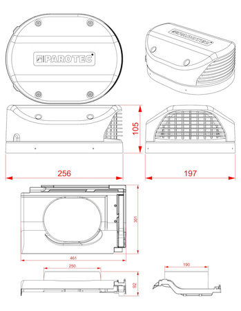 Wywietrznik połaciowy FLUXAR do pokryć z dachówki