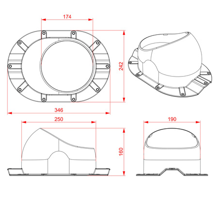 Insulated roof vent FLUXAR Ø125mm for metal sheet tiles