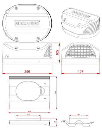 Wywietrznik połaciowy FLUXAR do pokryć z dachówki
