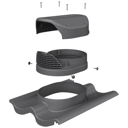 Slope vent FLUXAR for sheet metal roof tiles