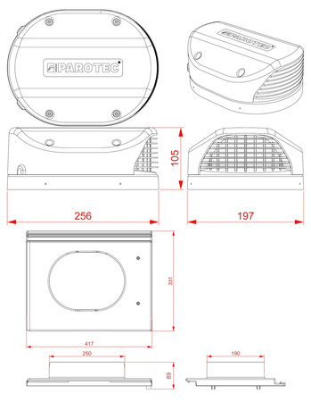 Wywietrznik połaciowy FLUXAR do pokryć z dachówki