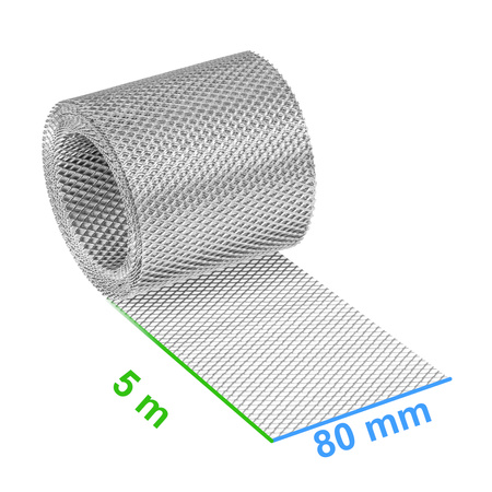 Aluminium eaves ventilation grid roll 80 mm x 5 rm