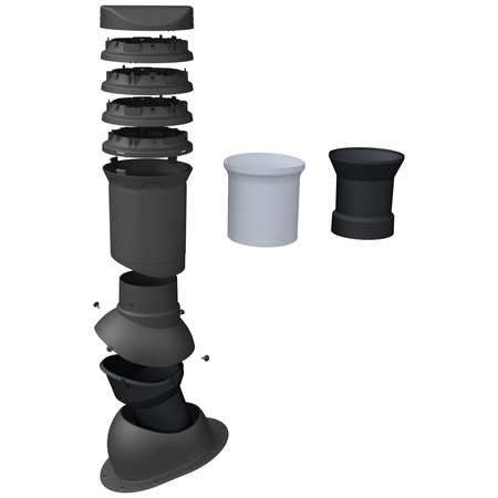 Insulated roof vent FLUXAR Ø125mm for metal sheet tiles