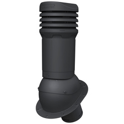 Insulated roof vent FLUXAR Ø125mm for flat sheets and bitumen roofing