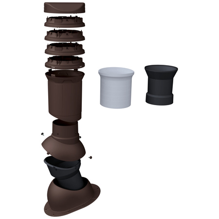 Insulated roof vent FLUXAR Ø125mm for metal sheet tiles